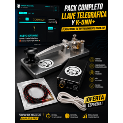 Pack CW K-5NN + Llave Morse KEY | Entrenador de Código Morse | KL73 Electronics